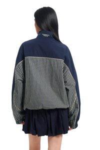 Dangerouspeople | Vintage Plaid Patchwork Contrast Jacket