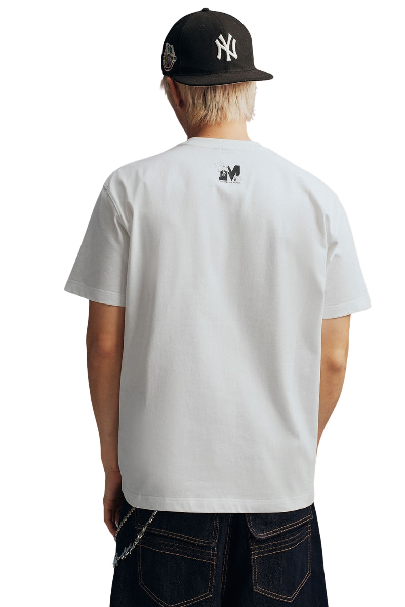 MEDM Star Patch Print Cotton Couple Tee
