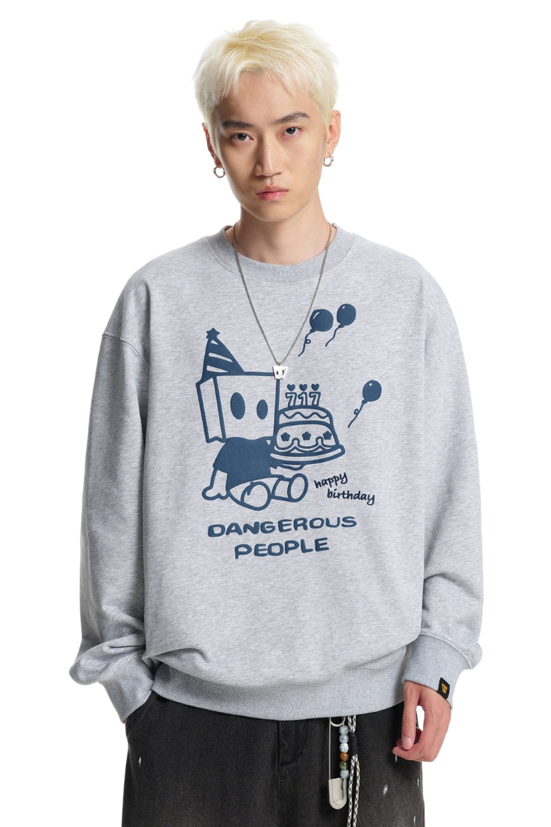 Dangerouspeople｜D Foam Print Drop Shoulder Crewneck