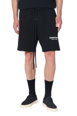 Fear Of God Essentials SS25 Soccer Fleece Shorts JET BLACK [160AS252000F]