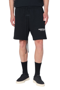 Fear Of God Essentials SS25 Soccer Fleece Shorts JET BLACK [160AS252000F]