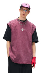 BJHG｜American Vintage Knit Tank Top, Men's Loose Fit