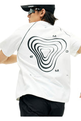 MEDM Contour Line Letter Print Tee