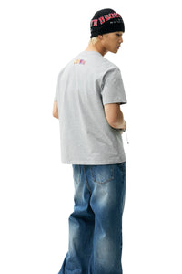 MEDM Double Color Embroidery Letter Unisex T-Shirt