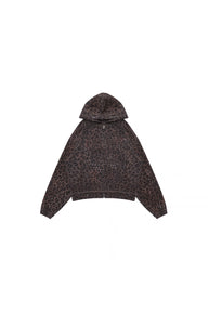 MASONPRINCE | Gothic Leopard Print Stud & Patchwork Embroidery Hooded Jacket