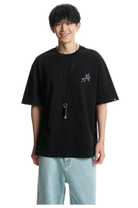 DangerousPeople DSP｜Dashed Horse Print 3D Embroidery Sorona Short‑Sleeve T‑Shirt