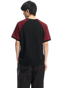 Dangerouspeople DSP Retro Panel Color‑Block Raglan Couple Tee