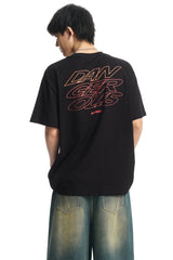 Dangerouspeople DSP Speed‑Theme Slogan Cotton Loose Couple Tee