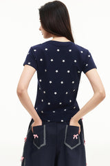 MEDM Graffiti Star Print Raglan Tee