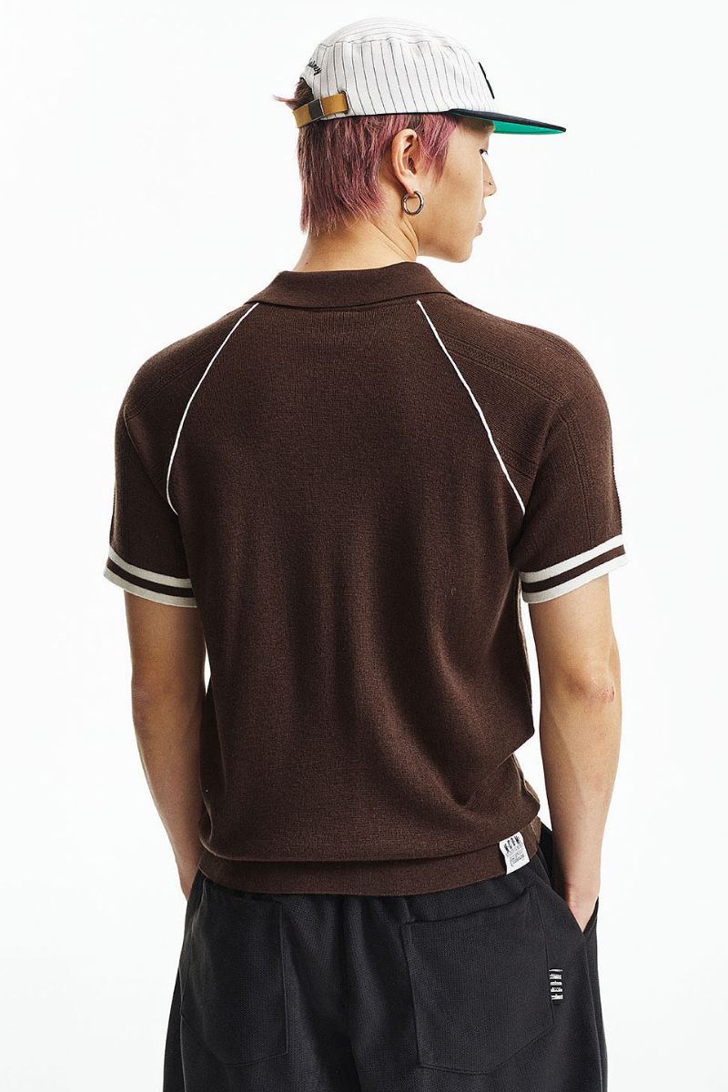 MEDM Jacquard Small LOGO Color MosaicShort Sleeve POLO