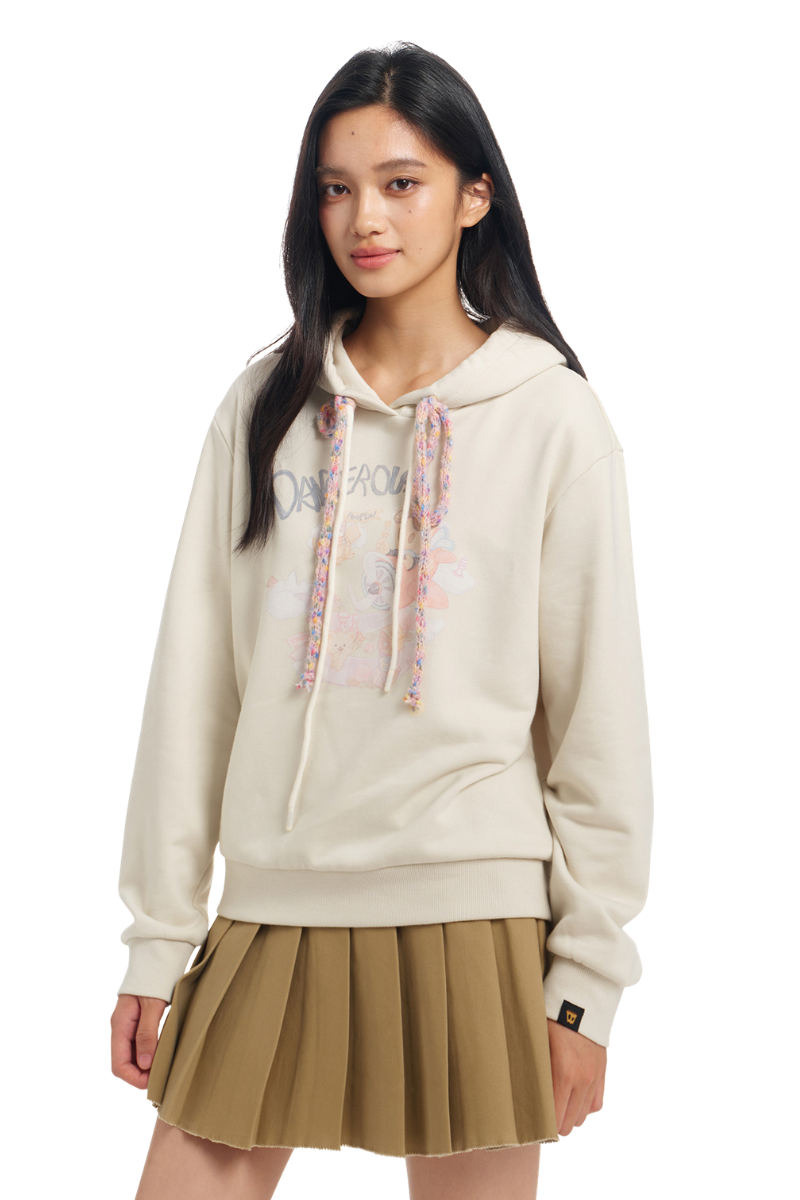 Dangerouspeople | Cartoon Double Drawstring Sweatshirt