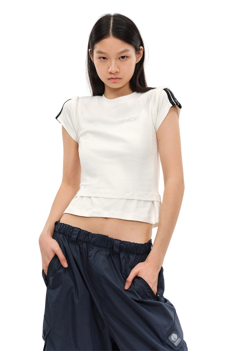MASONPRINCE Double Layer Sheer Logo Tee