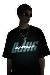 BJHG 3M Reflective Double Print Suede Tee