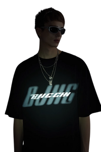 BJHG 3M Reflective Double Print Suede Tee