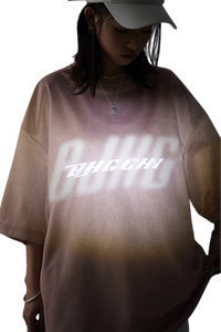 BJHG 3M Reflective Double Print Suede Tee