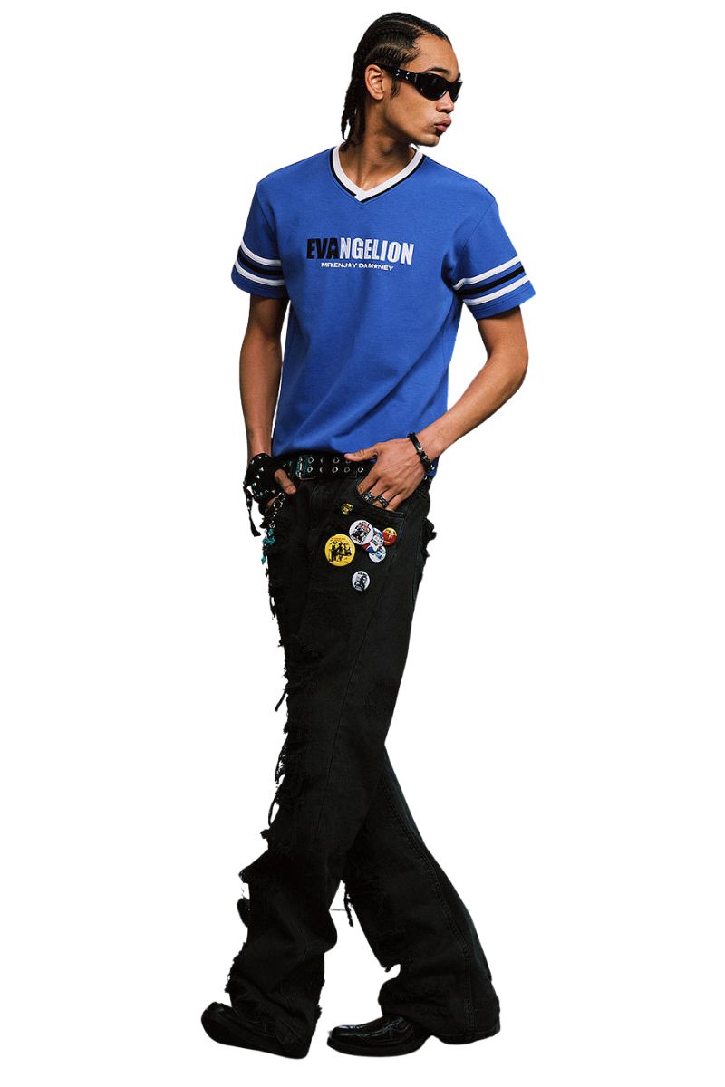 MEDM x EVA NEVER END Sketch Figure Embroidery Print Casual Tee