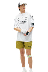 MEDM Contrast Stitch Star Print Quick Dry Sports Tee
