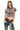 BJHG Retro Cropped T‑Shirt, American Style Leopard Cherry Graphic Women Summer Top