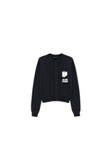 MASONPRINCE | Raw Stitch Dual Patch Mixed Panel Cardigan