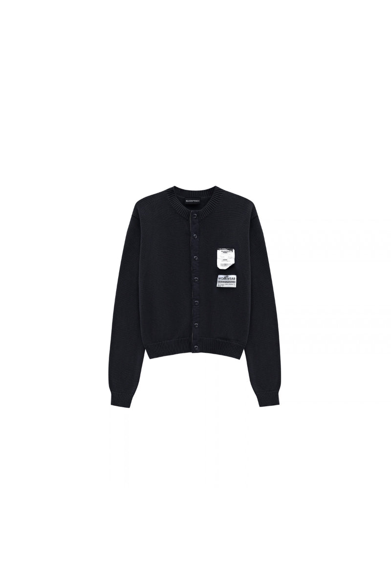 MASONPRINCE | Raw Stitch Dual Patch Mixed Panel Cardigan