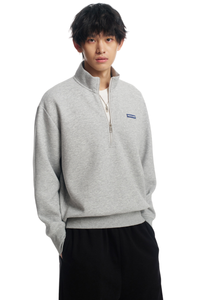 Dangerouspeople | Half Zip Air Layer Stand Collar Sweatshirt