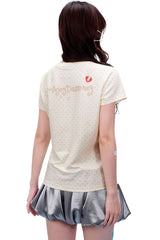 MEDM × Niaoyiyi | Nap Cartoon Polka Dot Slim Women Tee