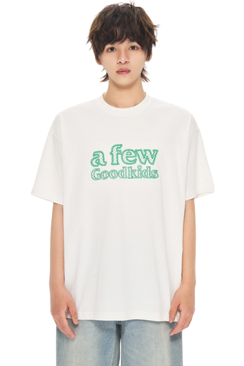 AFGK | Hollow Out Embroidered Tee, American Unisex Couple T-Shirt
