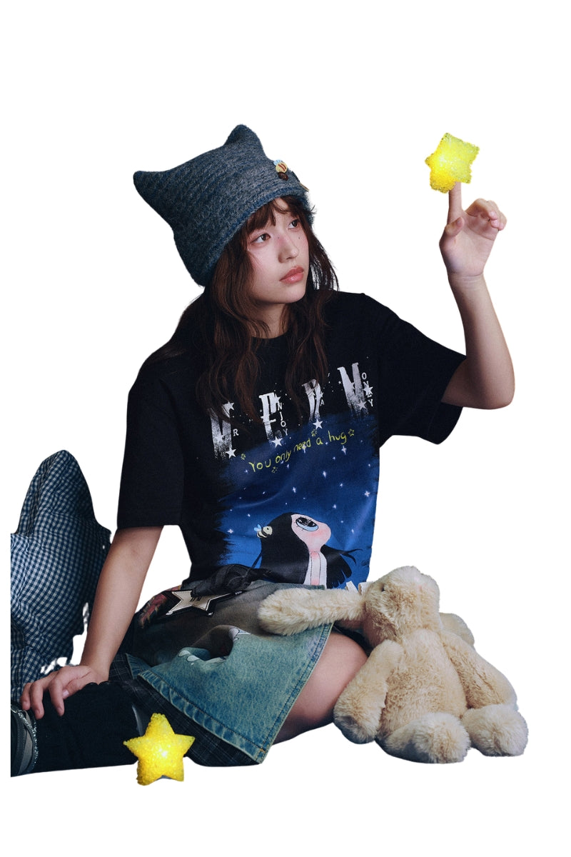 MEDM x Iria's Mailbox Starry Sky Glitter Logo Women's Tee