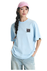 DangerousPeople DSP Mini‑D Vinyl Record Crew Neck Cotton Loose Casual T‑Shirt