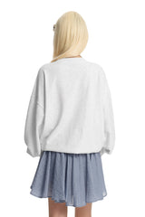 Dangerouspeople｜Velcro Patch Print Couple Drop Shoulder Sweatshirt