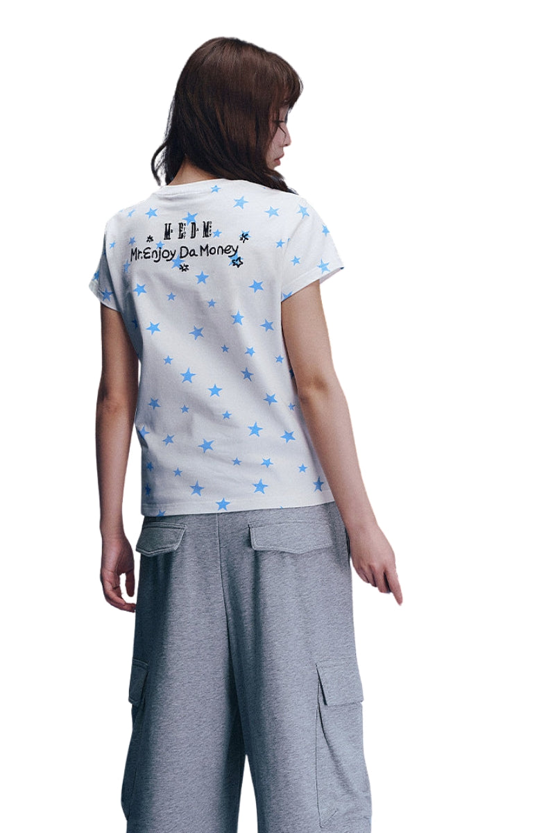 MEDM x Iria's Mailbox Star Print Embroidered Women's Tee