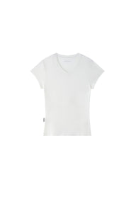 BJHG｜Stretchy V‑Neck Fitted Short Sleeve T‑Shirt, Women's