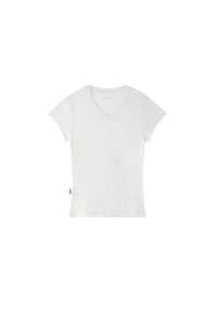BJHG｜Stretchy V‑Neck Fitted Short Sleeve T‑Shirt, Women's