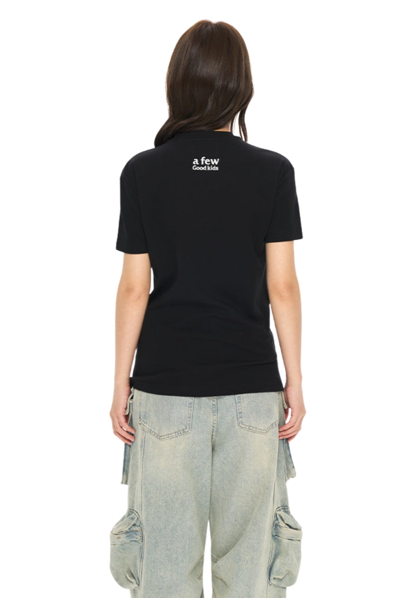 AFGK | Fitted Shoulder Stretch Tee, Unisex Solid Color Gym T-Shirt