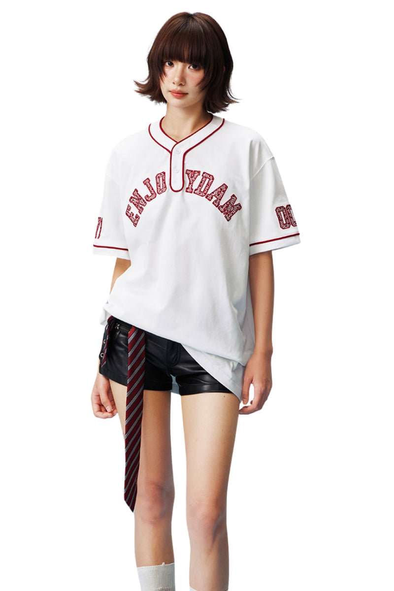 MEDM Rhinestone Baseball Tee