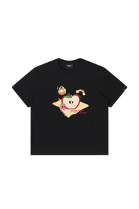 Dangerouspeople DSP Fun Picnic Fruit Patch Towel‑Embroidery Crewneck Tee