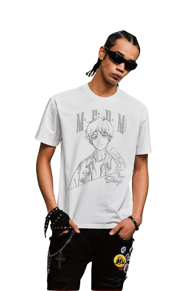 MEDM x EVA NEVER END Series T-Shirt with Half-Body Character Sketch Print