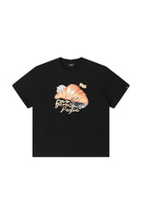 Dangerouspeople DSP Croissant Cat Dog Print Oversized Unisex T‑Shirt