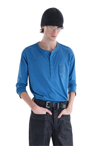 MASONPRINCE Hemp Henley Long Sleeve T-Shirt