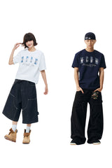 MEDM Glitter Rhinestone Logo Couple Tee