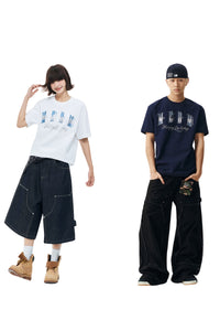 MEDM Glitter Rhinestone Logo Couple Tee