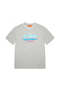 AFGK | Beach Towel Embroidery Shell Tee, Unisex Casual Couple T-Shirt