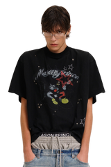 Masonprince  New Year Unfinished Parody Bear Double-Style Reversed Short-Sleeve T-Shirt