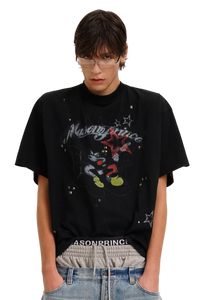 Masonprince  New Year Unfinished Parody Bear Double-Style Reversed Short-Sleeve T-Shirt