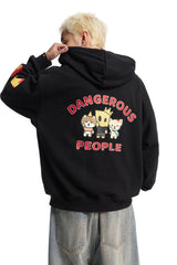 Dangerouspeople｜Zip Up Hoodie Drop Shoulder Streetwear