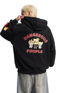 Dangerouspeople｜Zip Up Hoodie Drop Shoulder Streetwear