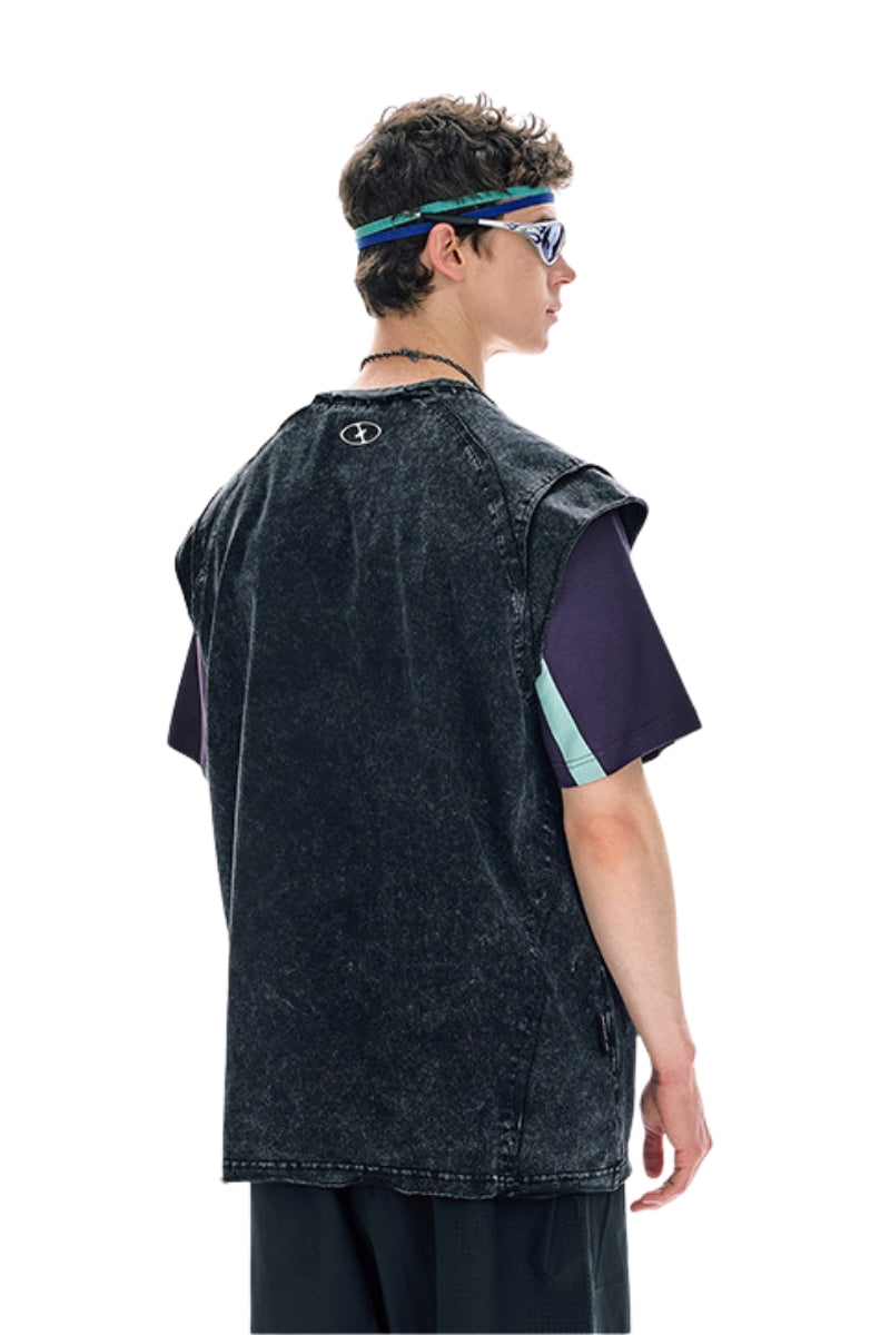 BJHG｜American Vintage Knit Tank Top, Men's Loose Fit
