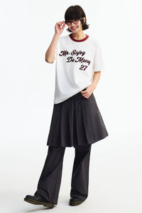 MEDM Colorful Knitted Collar T-shirt