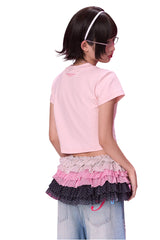 BJHG × The Powerpuff Girls Women Slim‑Fit Graphic‑Print Short‑Sleeve Tee