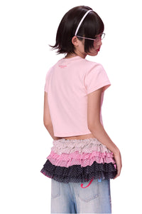 BJHG × The Powerpuff Girls Women Slim‑Fit Graphic‑Print Short‑Sleeve Tee